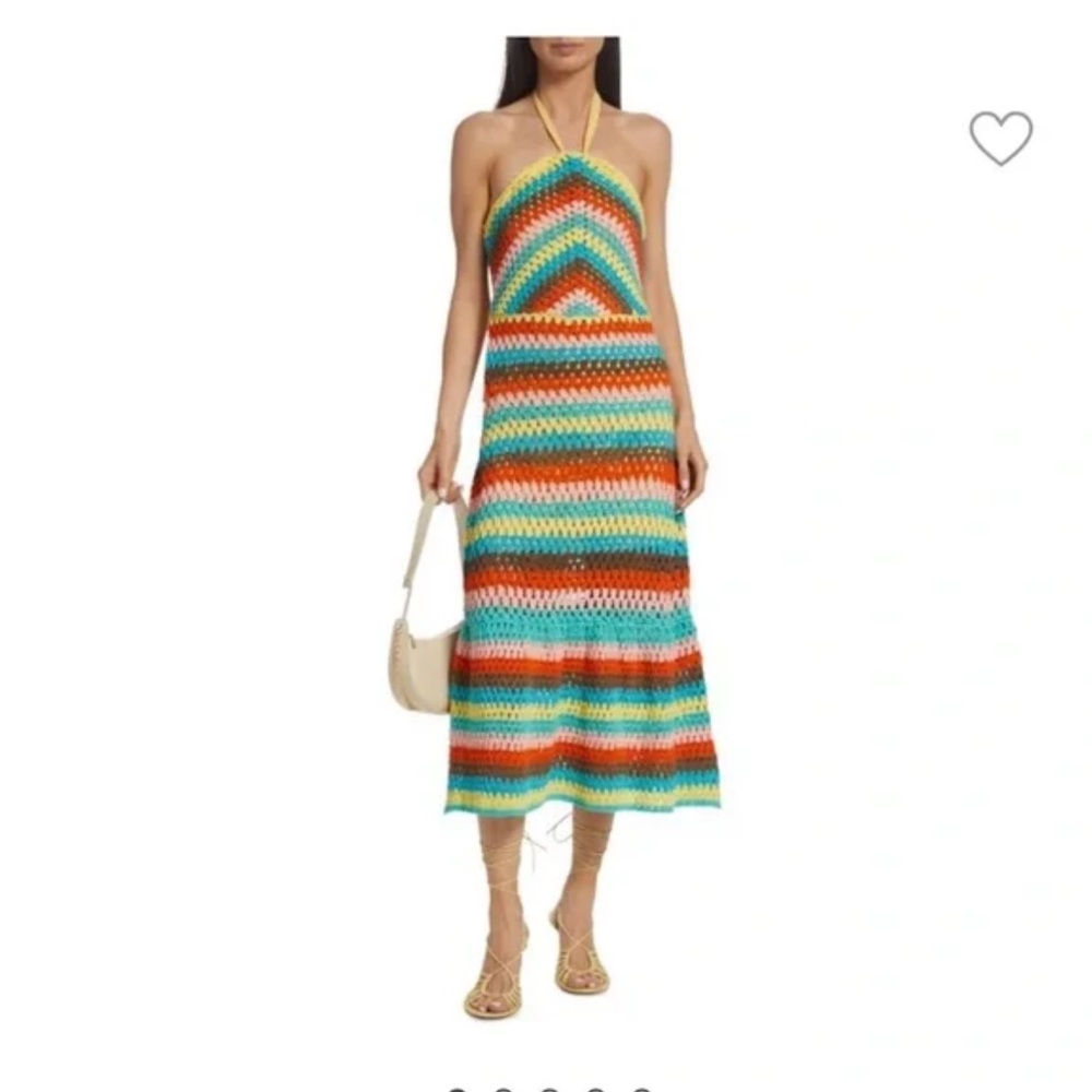 Saylor Freida crochet knit midi dress